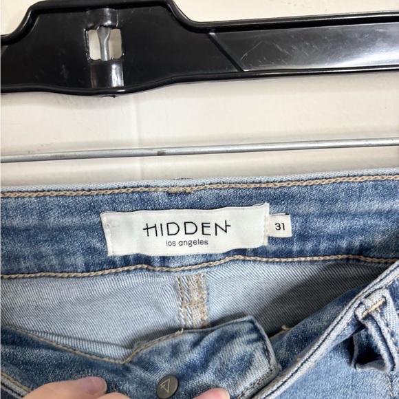 Hidden Los Angeles high rise slim straight split hem jeans size 31 - Picture 2 of 4